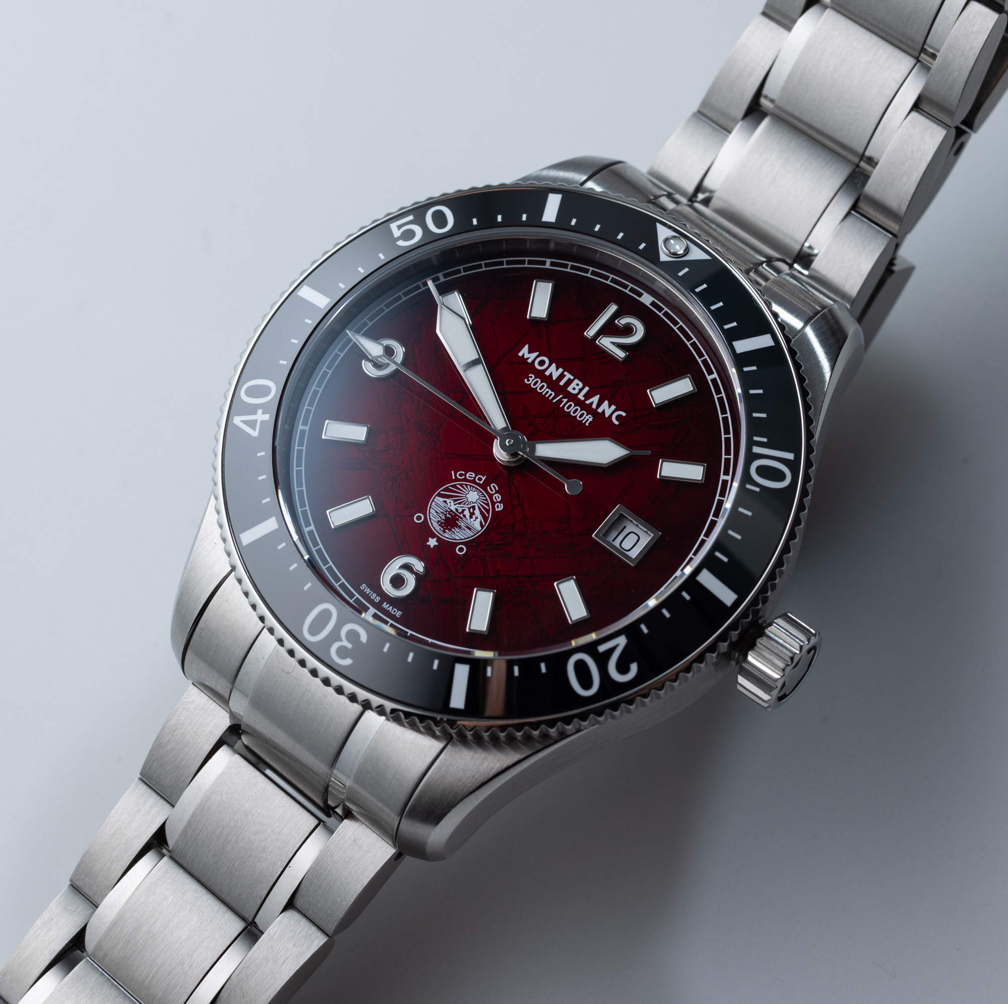 Montblanc Iced Sea Automatic Burgundy Red Replica Reloj